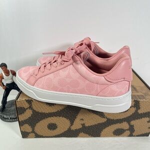 NEW Coach High Line Sneaker Woman's Signature Canvas CBT39 Powder Pink Size 5.5